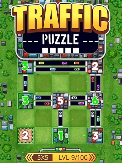 Traffic puzzle game Linky